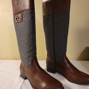 New Tommy Hilfiger Valour Boots.  Size 7M, Brown Multi Fabric.